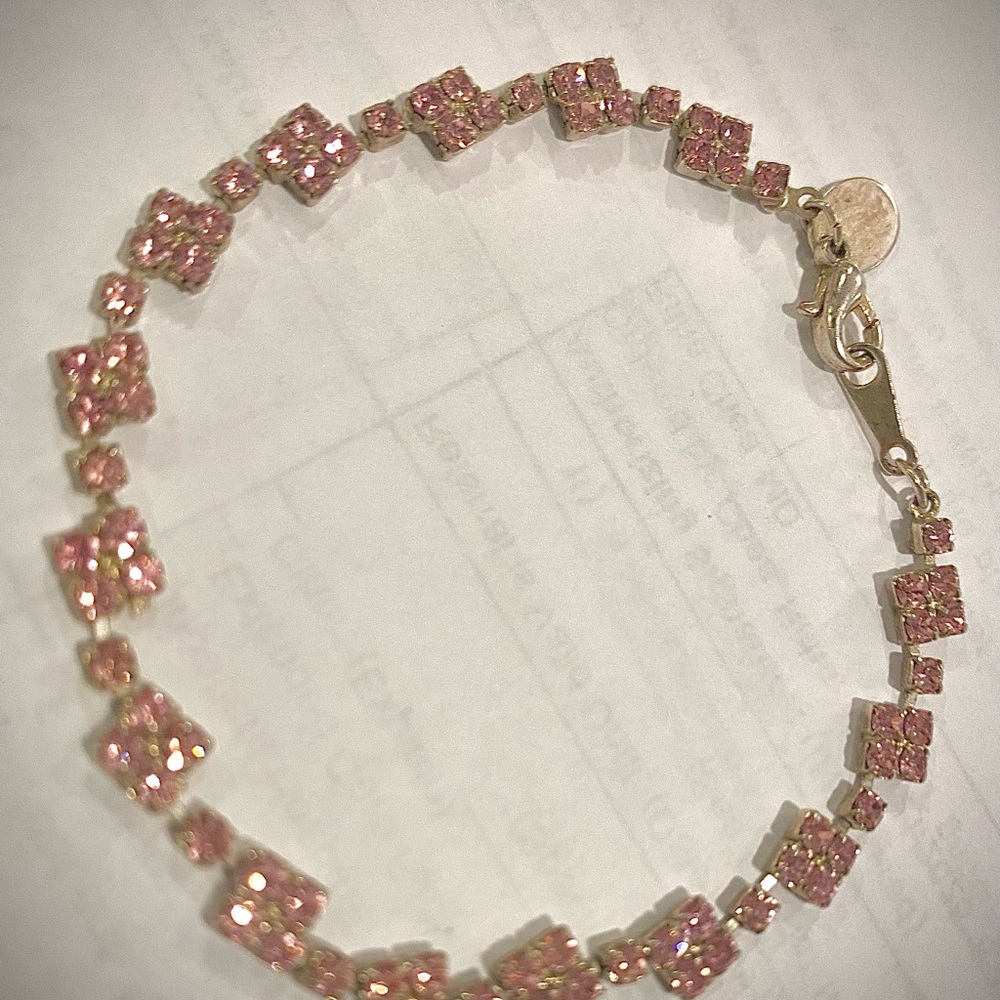 Elegant Pink Crystal Bracelet